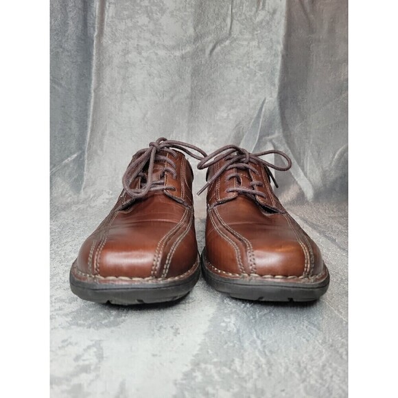 Clarks Casual Leather Lace Up Oxford Shoe Men\'s Sz 10M BRN EXCELLENT CONDITION! main image 10